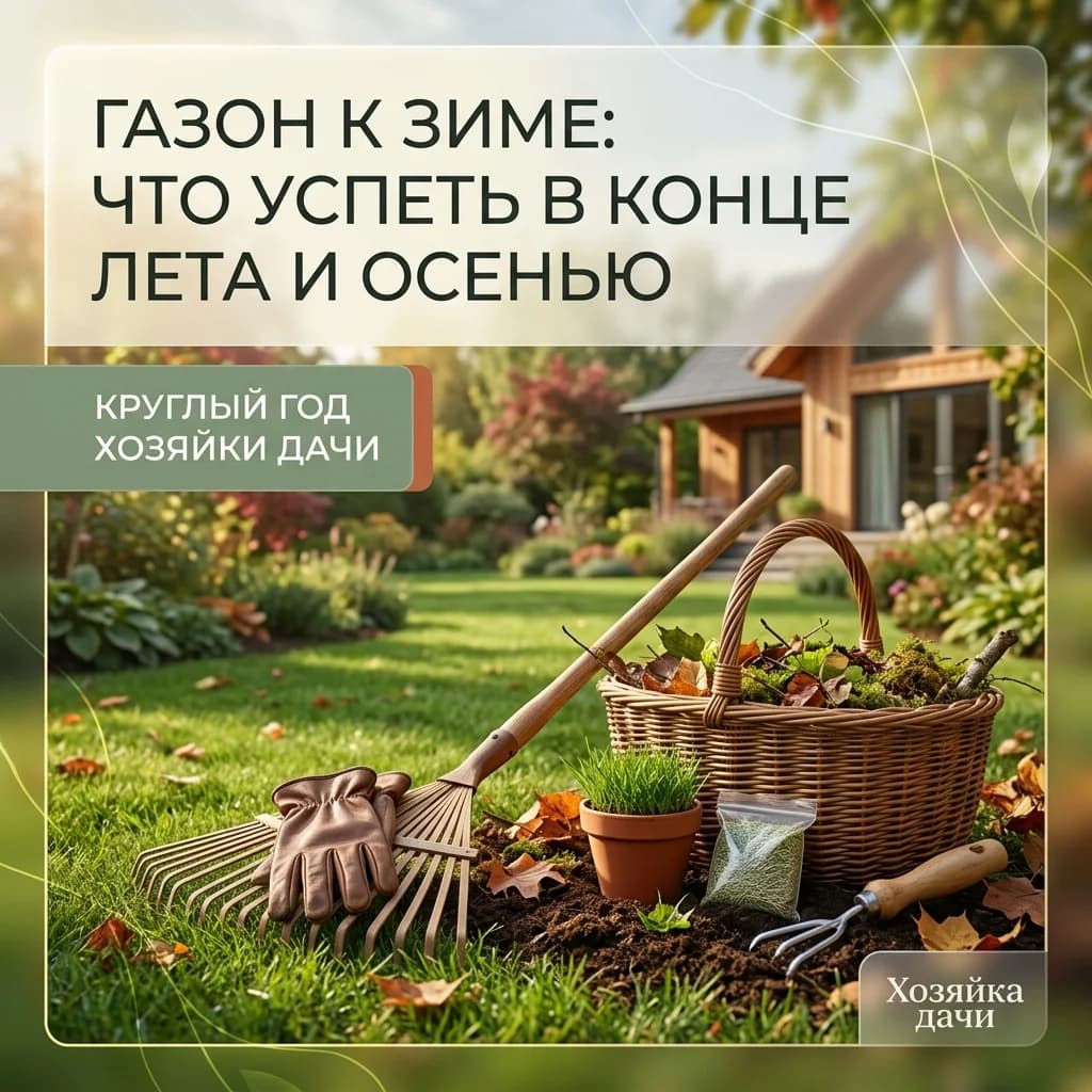 Газон к зиме: что успеть в конце лета и осенью
