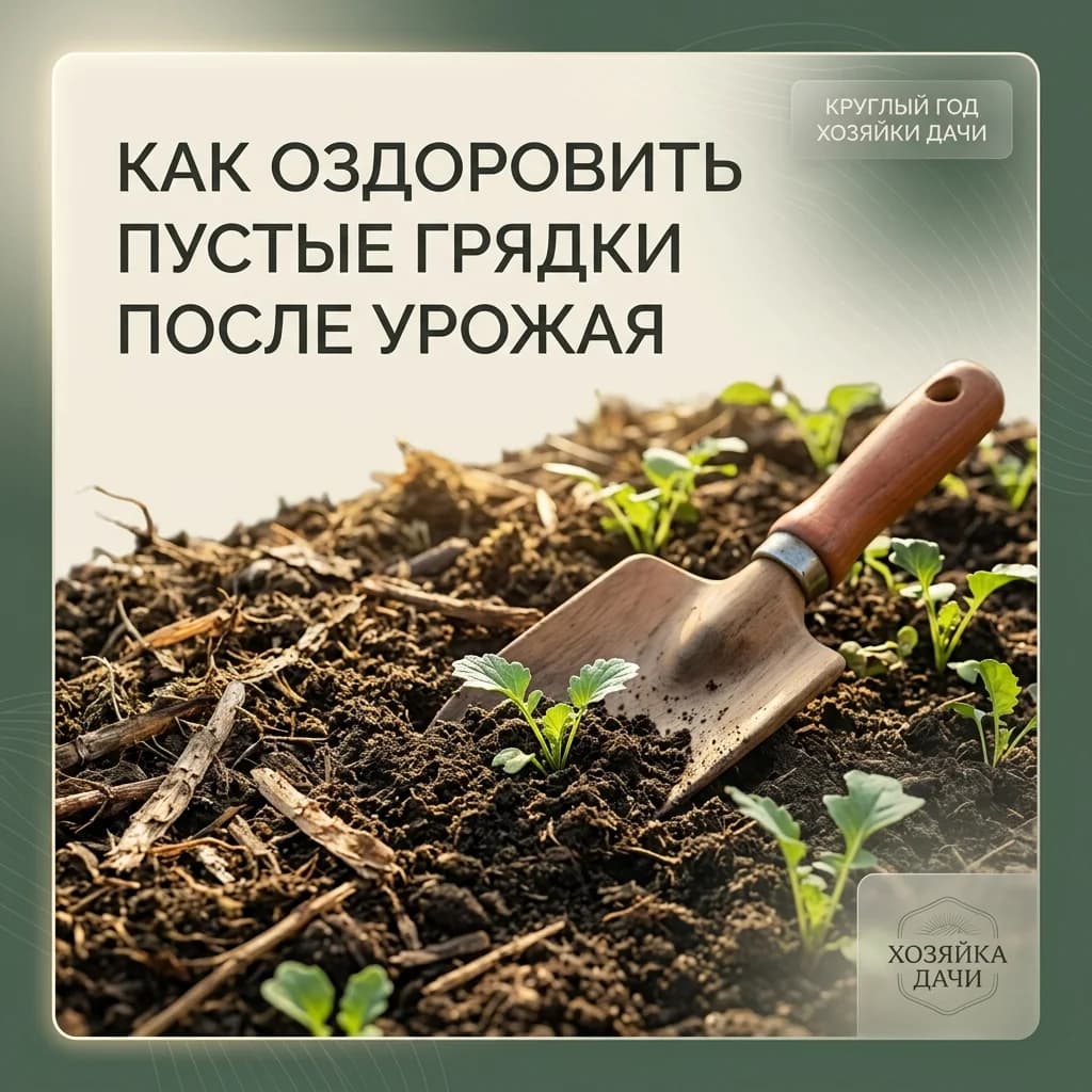 Как оздоровить пустые грядки после урожая