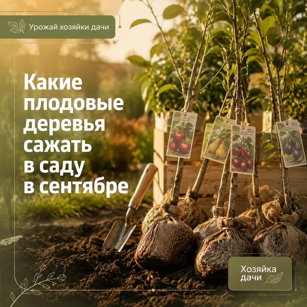Какие плодовые деревья сажать в саду в сентябре