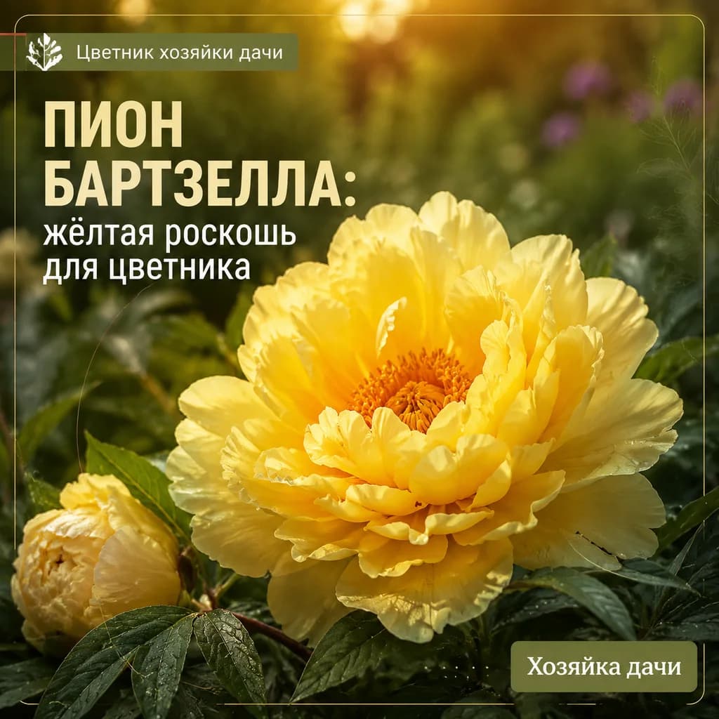 Пион Бартзелла: жёлтая роскошь для цветника