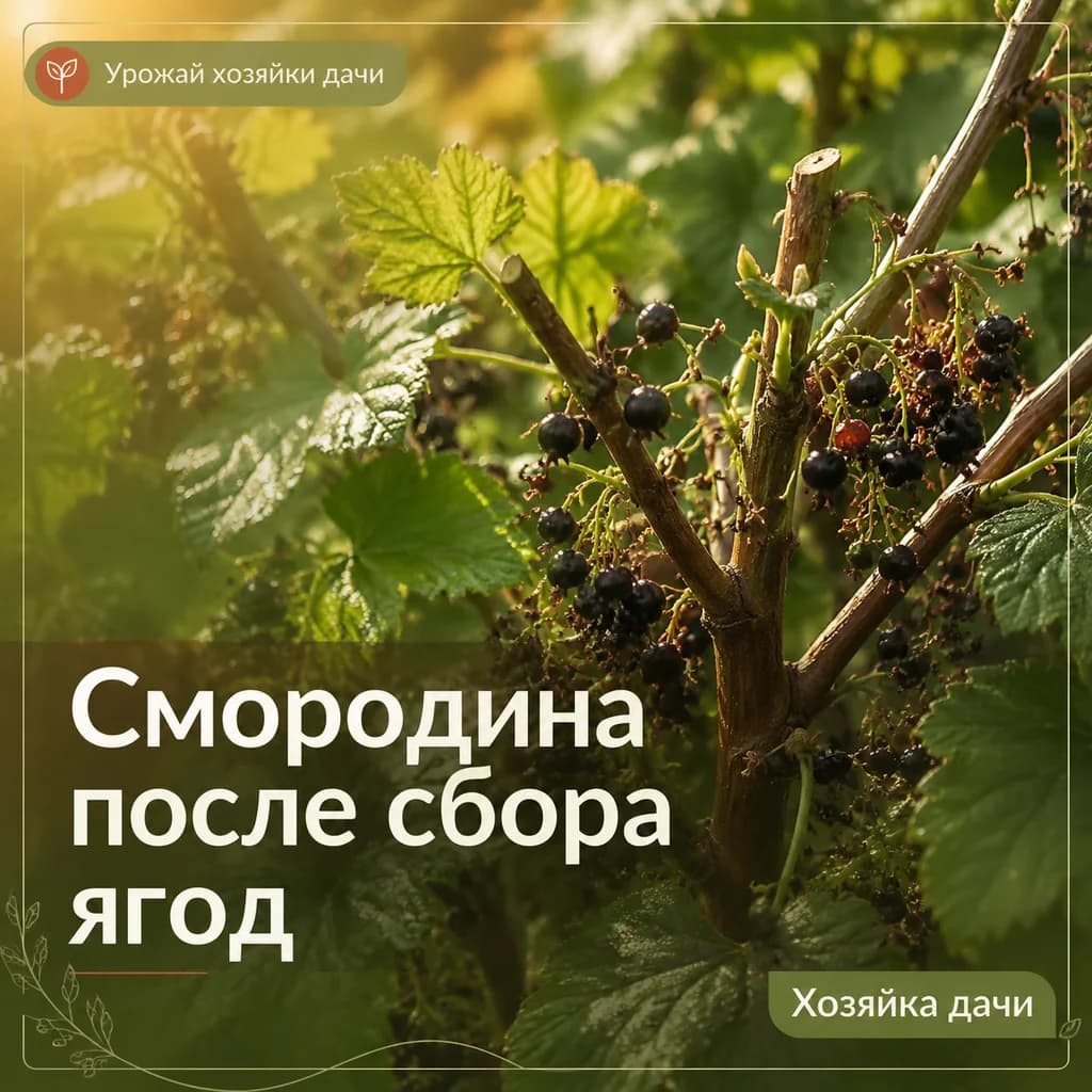 Смородина после сбора ягод