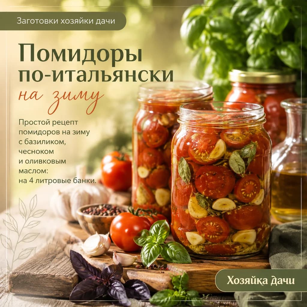 Помидоры по-итальянски на зиму