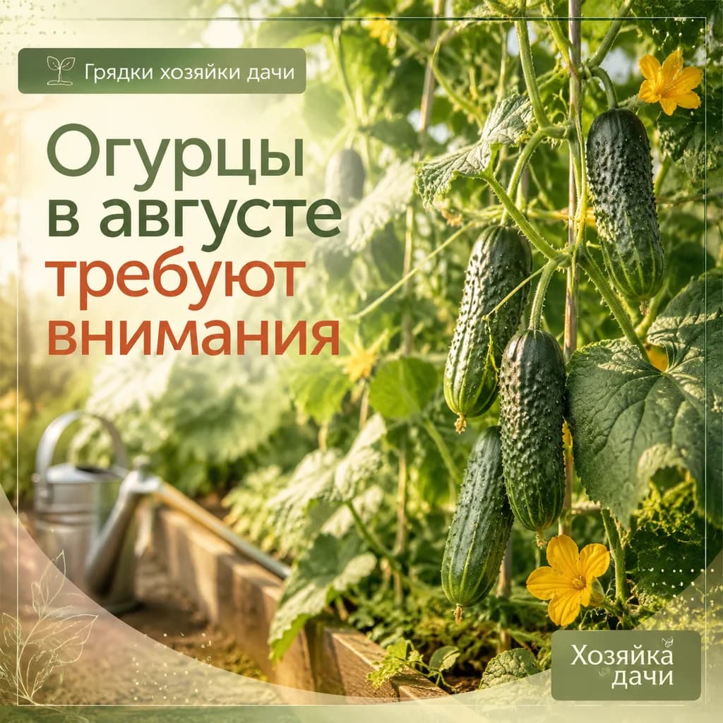 Огурцы в августе требуют внимания